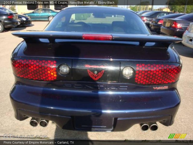 Navy Blue Metallic / Ebony Black 2002 Pontiac Firebird Trans Am WS-6 Coupe