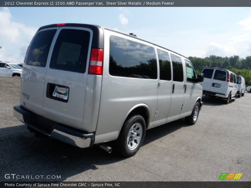 Sheer Silver Metallic / Medium Pewter 2012 Chevrolet Express LS 1500 AWD Passenger Van