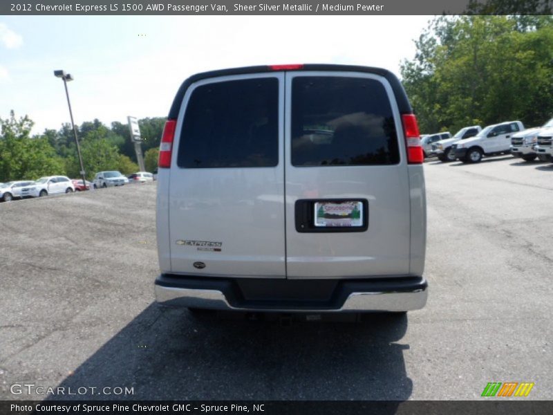 Sheer Silver Metallic / Medium Pewter 2012 Chevrolet Express LS 1500 AWD Passenger Van