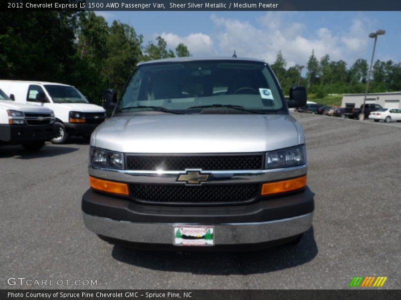 Sheer Silver Metallic / Medium Pewter 2012 Chevrolet Express LS 1500 AWD Passenger Van