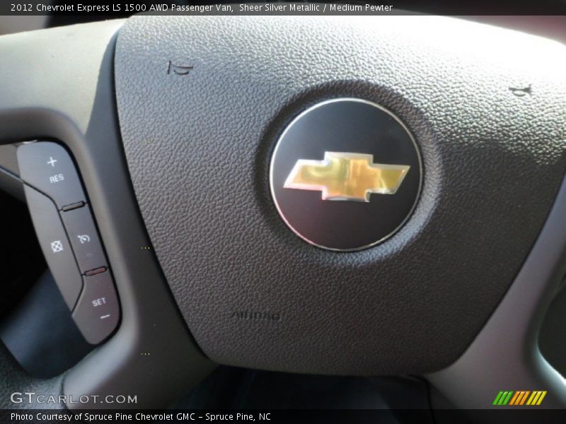 Sheer Silver Metallic / Medium Pewter 2012 Chevrolet Express LS 1500 AWD Passenger Van