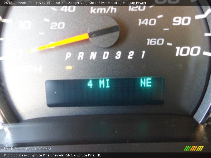 Sheer Silver Metallic / Medium Pewter 2012 Chevrolet Express LS 1500 AWD Passenger Van