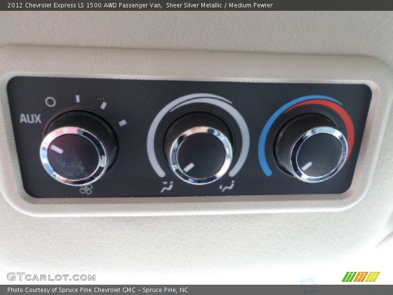 Controls of 2012 Express LS 1500 AWD Passenger Van