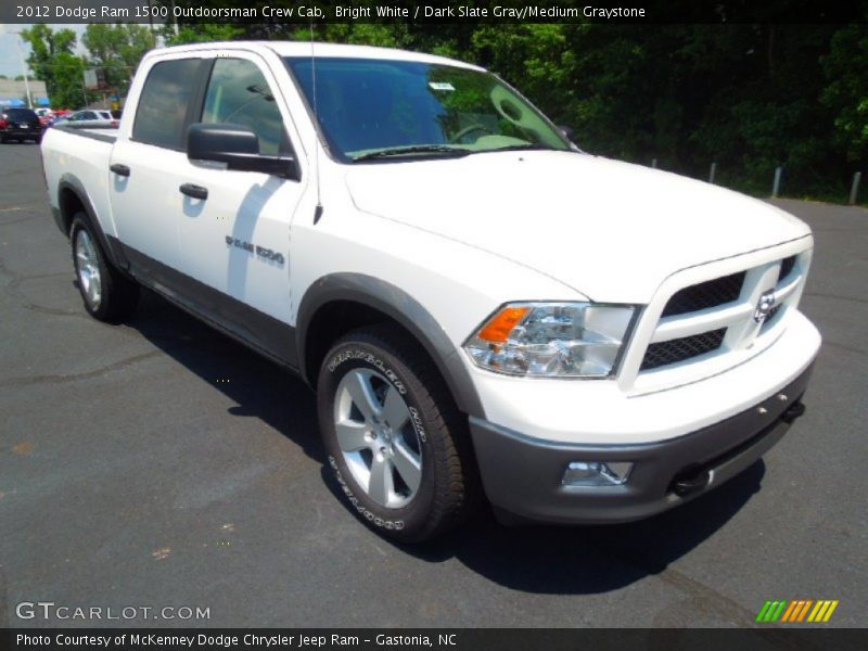 Bright White / Dark Slate Gray/Medium Graystone 2012 Dodge Ram 1500 Outdoorsman Crew Cab