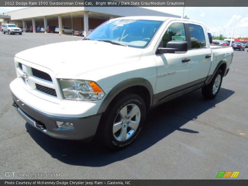 Bright White / Dark Slate Gray/Medium Graystone 2012 Dodge Ram 1500 Outdoorsman Crew Cab