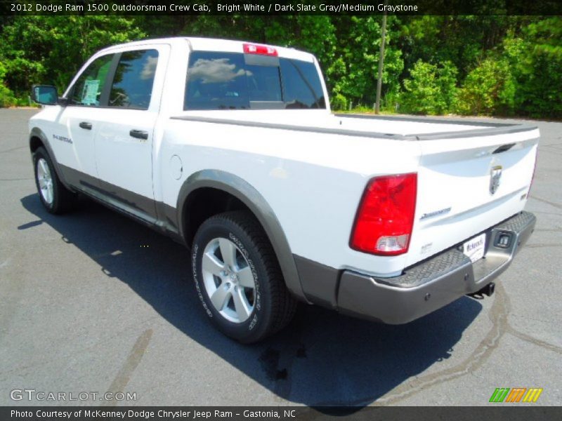 Bright White / Dark Slate Gray/Medium Graystone 2012 Dodge Ram 1500 Outdoorsman Crew Cab