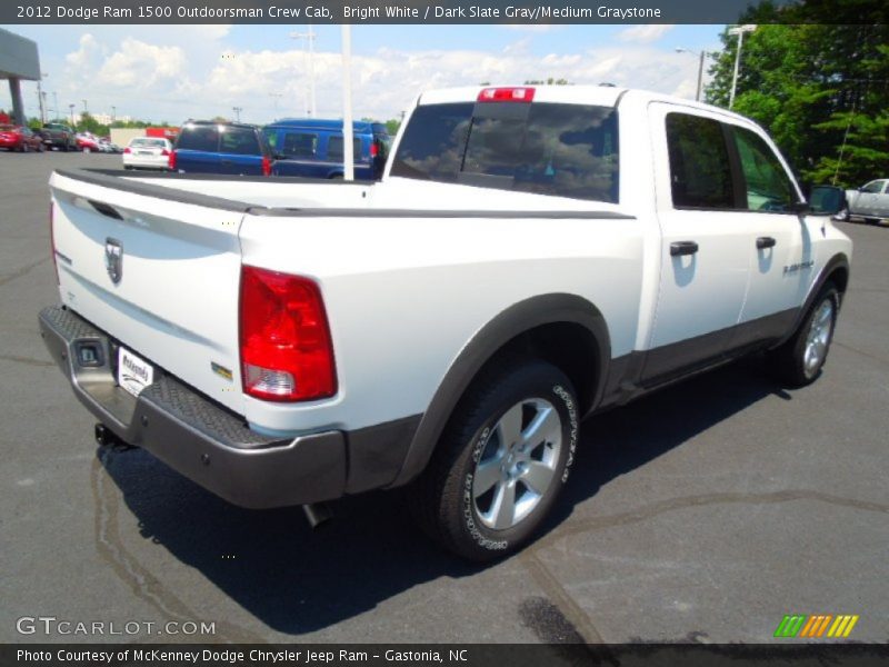 Bright White / Dark Slate Gray/Medium Graystone 2012 Dodge Ram 1500 Outdoorsman Crew Cab
