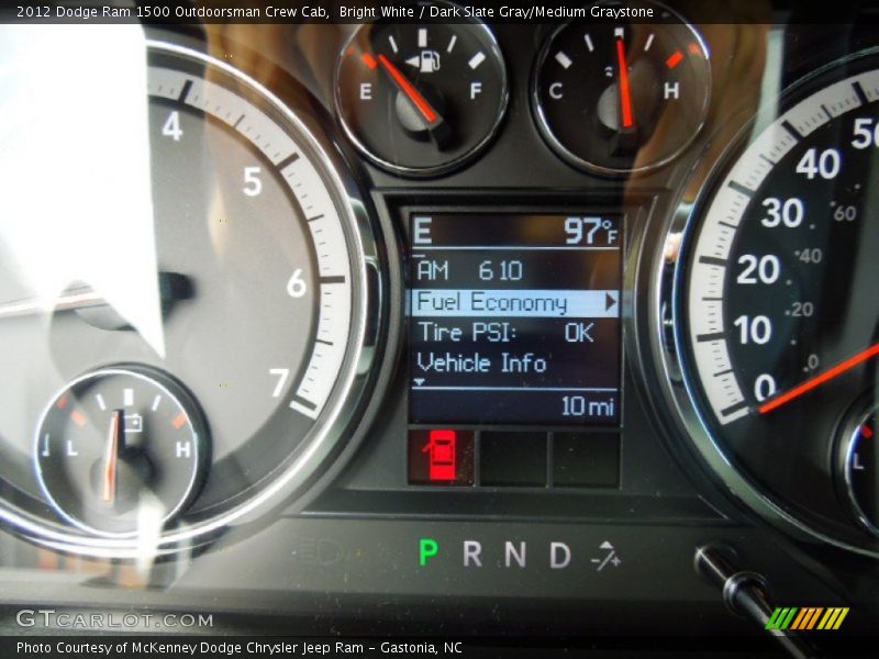 Bright White / Dark Slate Gray/Medium Graystone 2012 Dodge Ram 1500 Outdoorsman Crew Cab