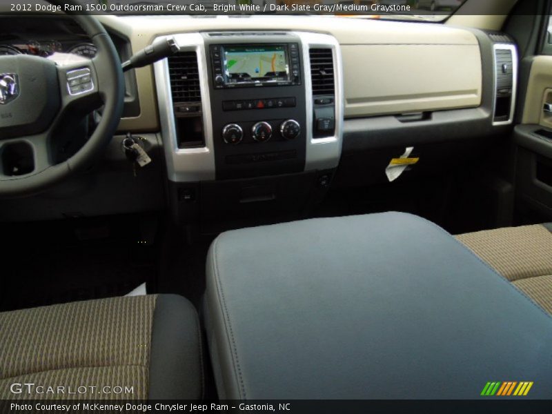 Bright White / Dark Slate Gray/Medium Graystone 2012 Dodge Ram 1500 Outdoorsman Crew Cab