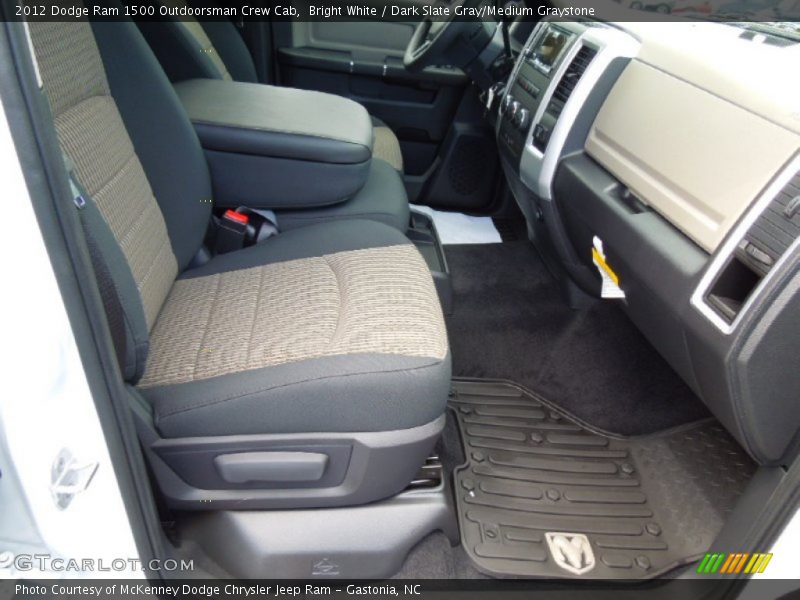 Bright White / Dark Slate Gray/Medium Graystone 2012 Dodge Ram 1500 Outdoorsman Crew Cab