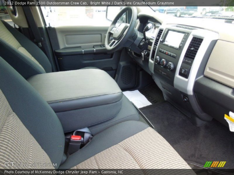 Bright White / Dark Slate Gray/Medium Graystone 2012 Dodge Ram 1500 Outdoorsman Crew Cab