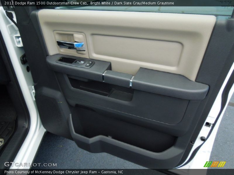 Bright White / Dark Slate Gray/Medium Graystone 2012 Dodge Ram 1500 Outdoorsman Crew Cab