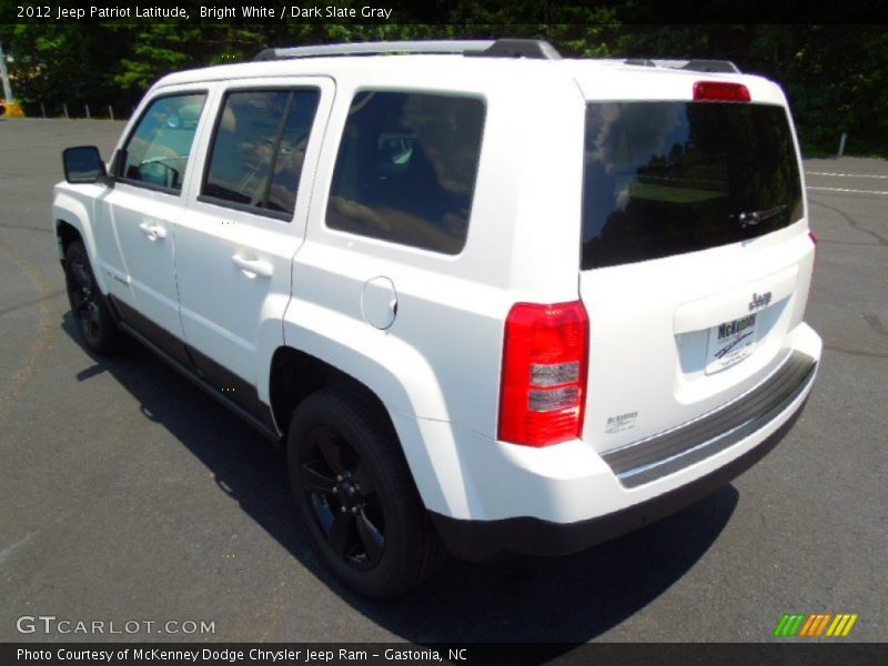 Bright White / Dark Slate Gray 2012 Jeep Patriot Latitude