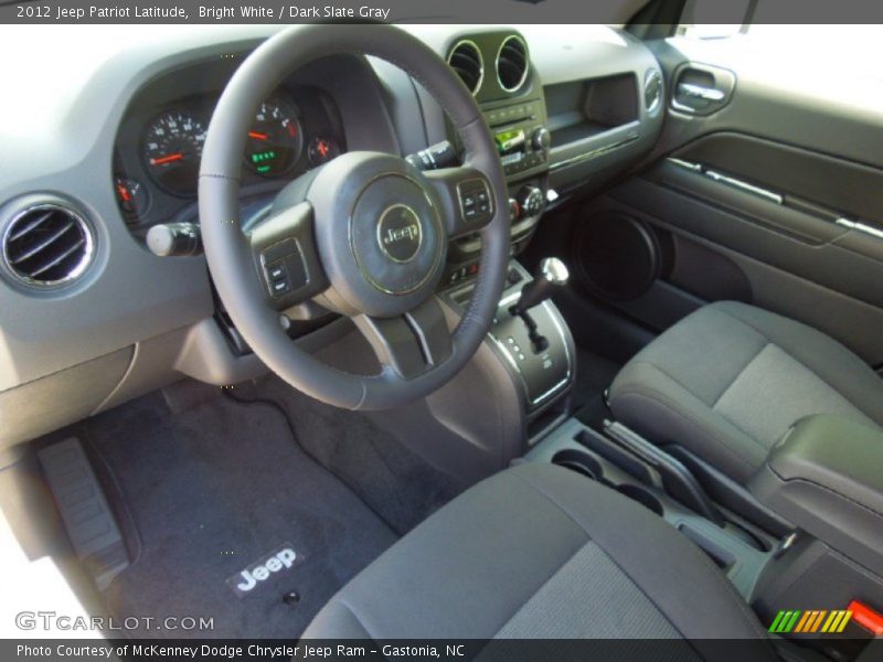 Bright White / Dark Slate Gray 2012 Jeep Patriot Latitude