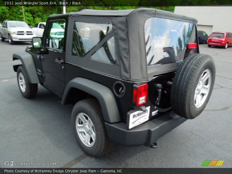Black / Black 2012 Jeep Wrangler Sport 4x4