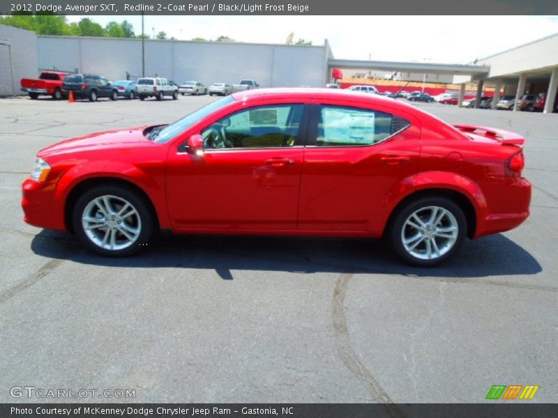 Redline 2-Coat Pearl / Black/Light Frost Beige 2012 Dodge Avenger SXT