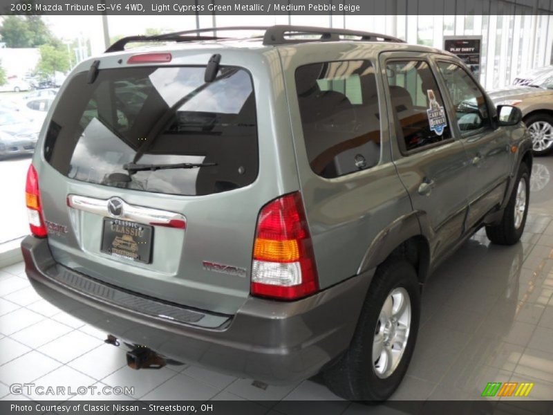 Light Cypress Green Metallic / Medium Pebble Beige 2003 Mazda Tribute ES-V6 4WD