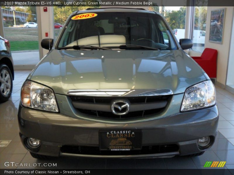 Light Cypress Green Metallic / Medium Pebble Beige 2003 Mazda Tribute ES-V6 4WD