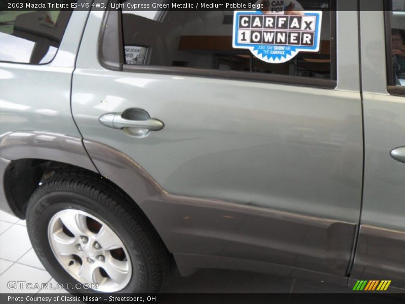 Light Cypress Green Metallic / Medium Pebble Beige 2003 Mazda Tribute ES-V6 4WD