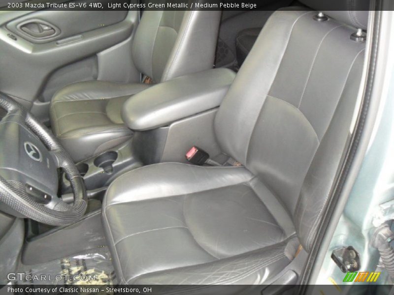 Light Cypress Green Metallic / Medium Pebble Beige 2003 Mazda Tribute ES-V6 4WD