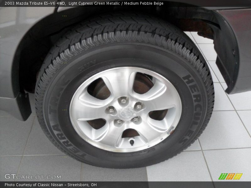 Light Cypress Green Metallic / Medium Pebble Beige 2003 Mazda Tribute ES-V6 4WD