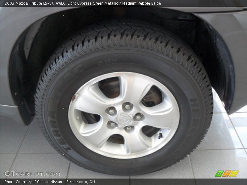 Light Cypress Green Metallic / Medium Pebble Beige 2003 Mazda Tribute ES-V6 4WD