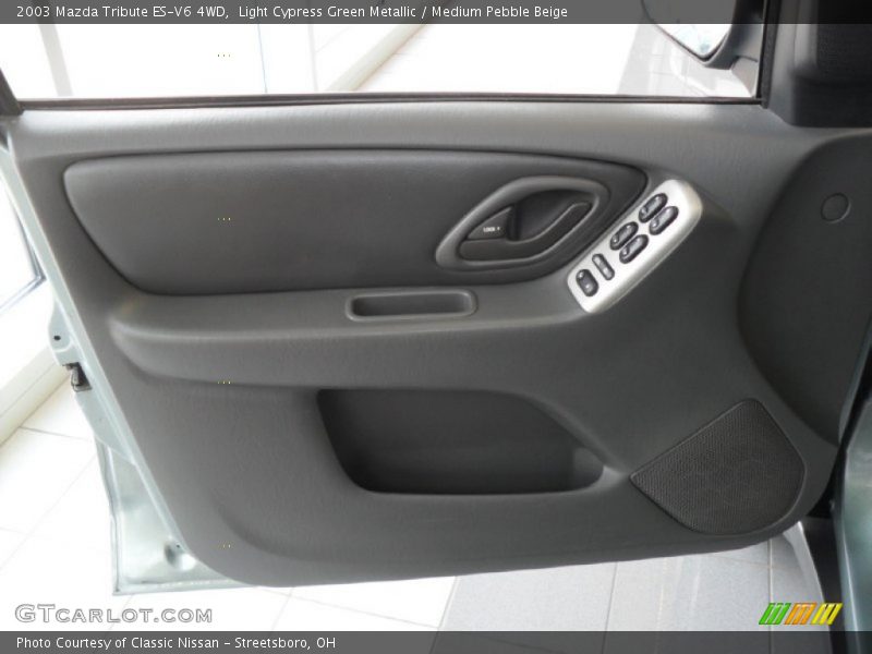 Light Cypress Green Metallic / Medium Pebble Beige 2003 Mazda Tribute ES-V6 4WD