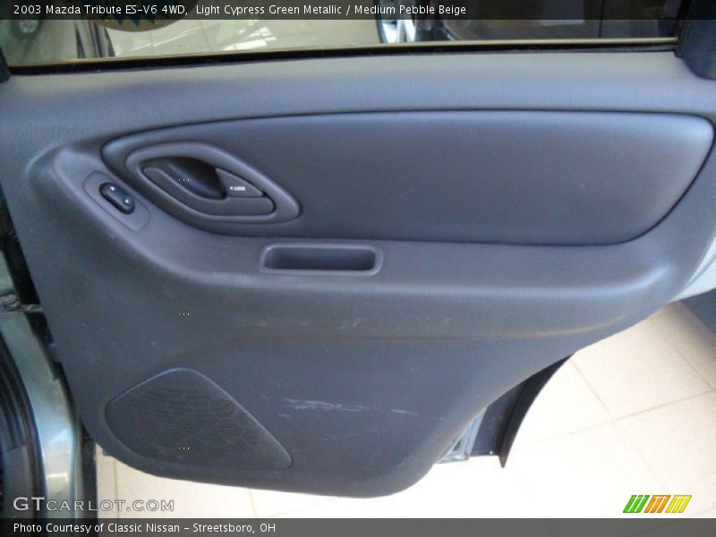 Light Cypress Green Metallic / Medium Pebble Beige 2003 Mazda Tribute ES-V6 4WD