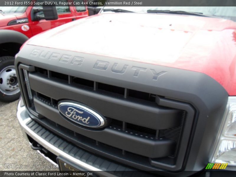 Vermillion Red / Steel 2012 Ford F550 Super Duty XL Regular Cab 4x4 Chassis
