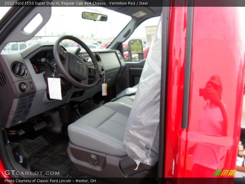 Vermillion Red / Steel 2012 Ford F550 Super Duty XL Regular Cab 4x4 Chassis
