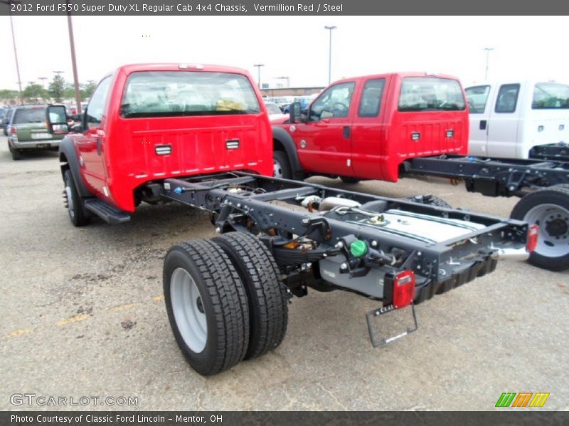  2012 F550 Super Duty XL Regular Cab 4x4 Chassis Vermillion Red