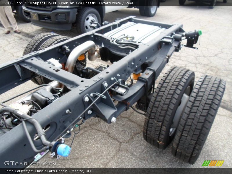 Undercarriage of 2012 F550 Super Duty XL SuperCab 4x4 Chassis
