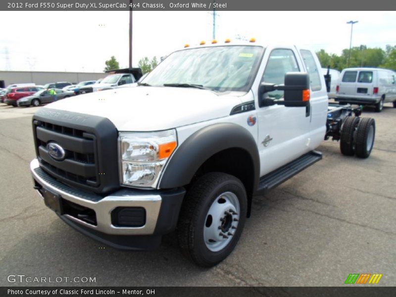Front 3/4 View of 2012 F550 Super Duty XL SuperCab 4x4 Chassis