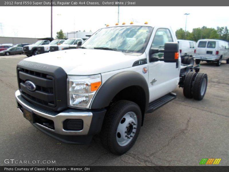 Front 3/4 View of 2012 F550 Super Duty XL Regular Cab 4x4 Chassis