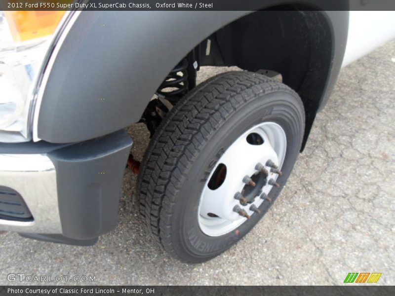 Oxford White / Steel 2012 Ford F550 Super Duty XL SuperCab Chassis