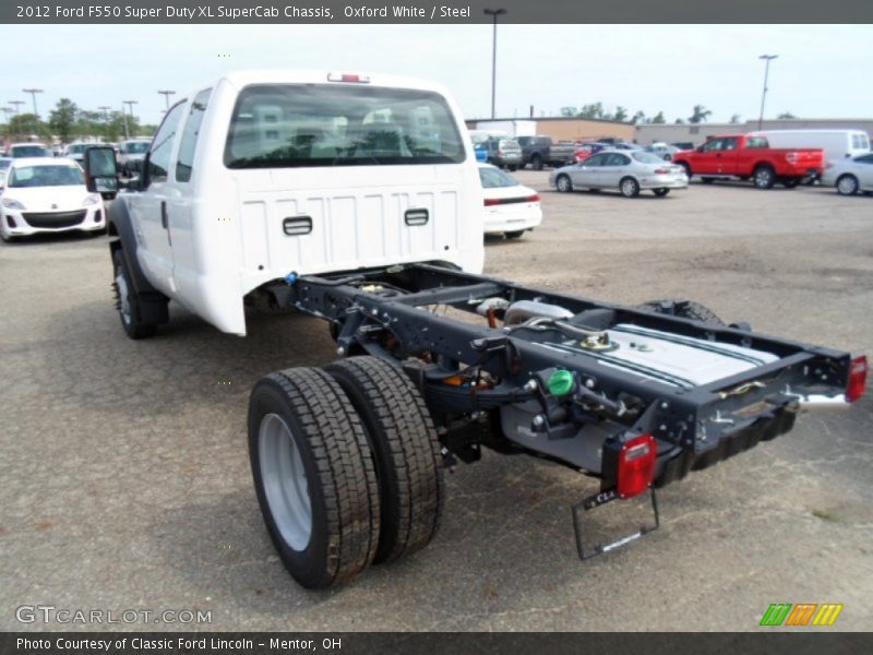 Oxford White / Steel 2012 Ford F550 Super Duty XL SuperCab Chassis