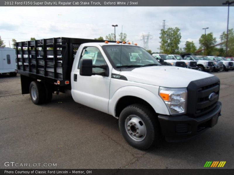 Oxford White / Steel 2012 Ford F350 Super Duty XL Regular Cab Stake Truck