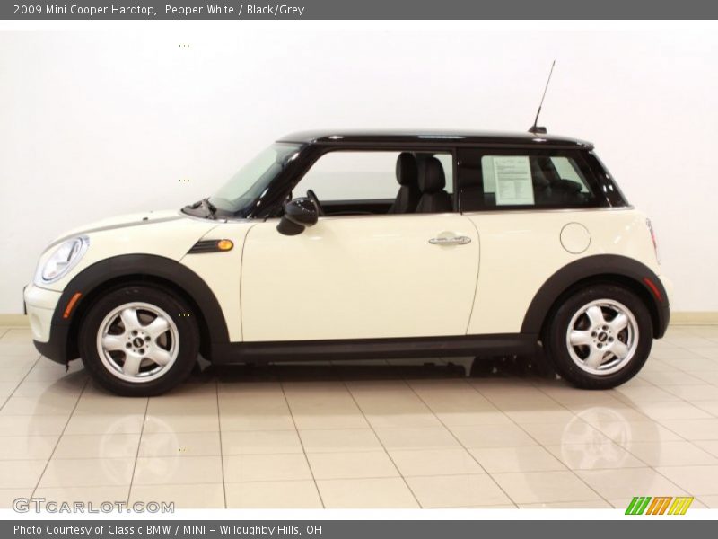 Pepper White / Black/Grey 2009 Mini Cooper Hardtop