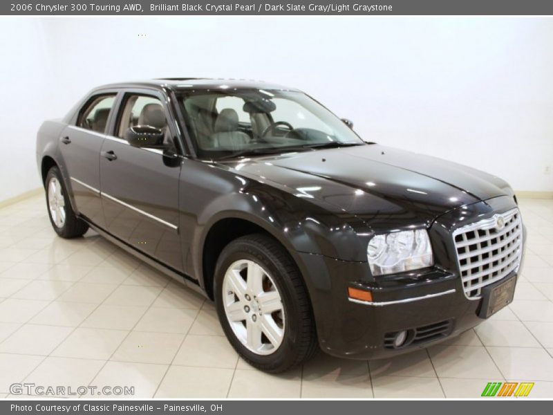 Brilliant Black Crystal Pearl / Dark Slate Gray/Light Graystone 2006 Chrysler 300 Touring AWD