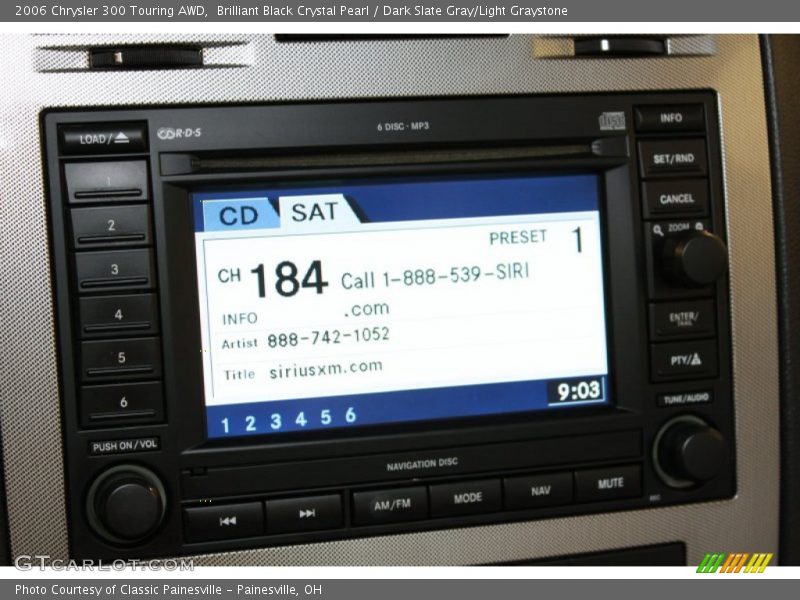 Brilliant Black Crystal Pearl / Dark Slate Gray/Light Graystone 2006 Chrysler 300 Touring AWD