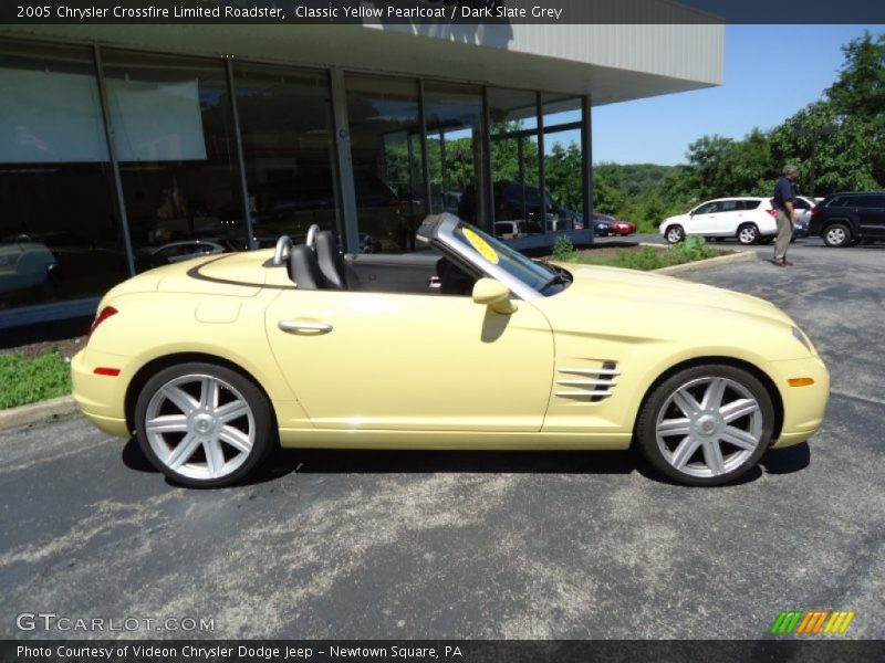 Classic Yellow Pearlcoat / Dark Slate Grey 2005 Chrysler Crossfire Limited Roadster