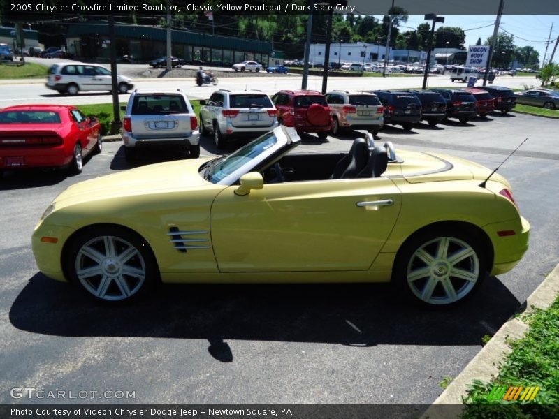 Classic Yellow Pearlcoat / Dark Slate Grey 2005 Chrysler Crossfire Limited Roadster