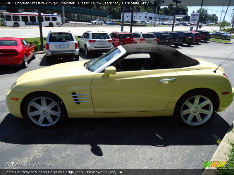 Classic Yellow Pearlcoat / Dark Slate Grey 2005 Chrysler Crossfire Limited Roadster