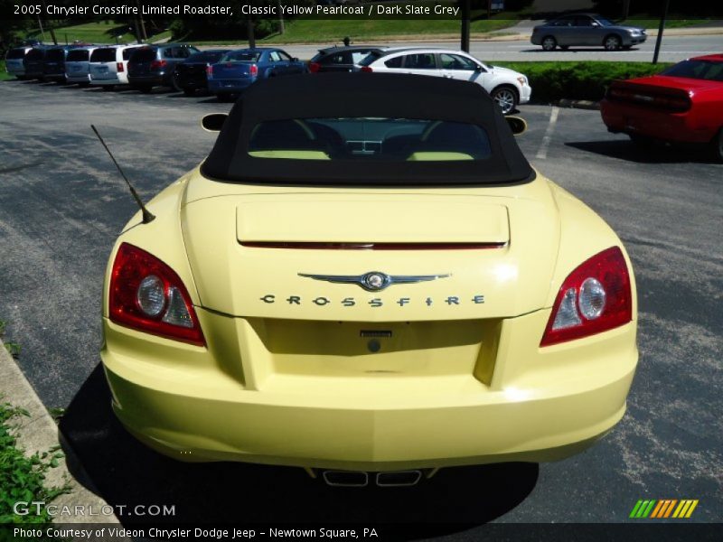 Classic Yellow Pearlcoat / Dark Slate Grey 2005 Chrysler Crossfire Limited Roadster