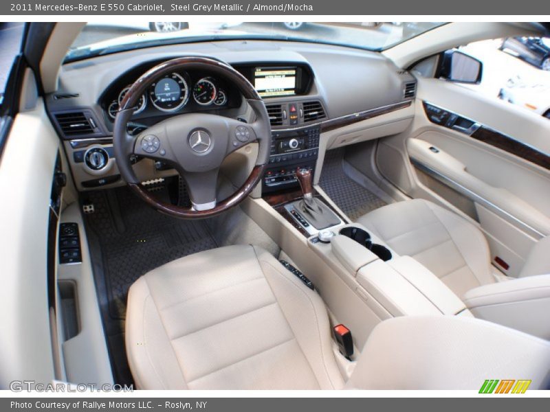 Steel Grey Metallic / Almond/Mocha 2011 Mercedes-Benz E 550 Cabriolet