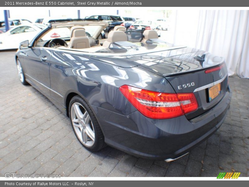 Steel Grey Metallic / Almond/Mocha 2011 Mercedes-Benz E 550 Cabriolet