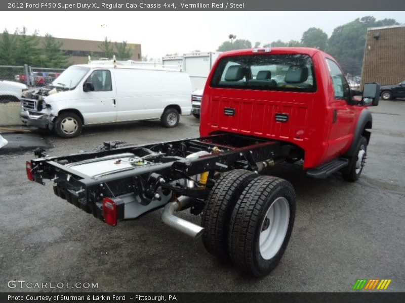 Vermillion Red / Steel 2012 Ford F450 Super Duty XL Regular Cab Chassis 4x4
