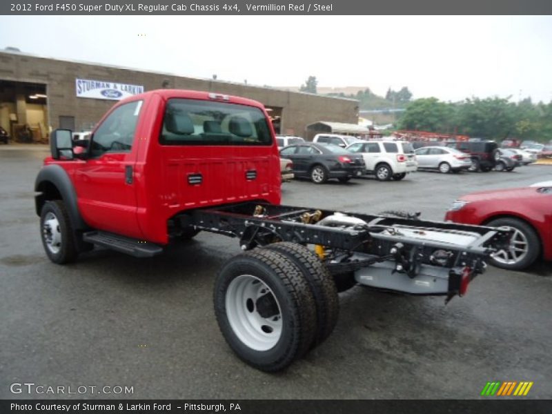 Vermillion Red / Steel 2012 Ford F450 Super Duty XL Regular Cab Chassis 4x4
