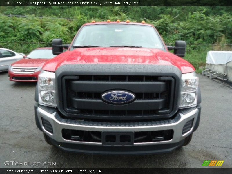 Vermillion Red / Steel 2012 Ford F450 Super Duty XL Regular Cab Chassis 4x4