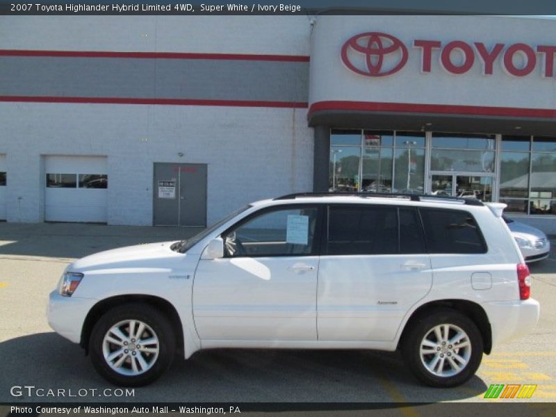 Super White / Ivory Beige 2007 Toyota Highlander Hybrid Limited 4WD